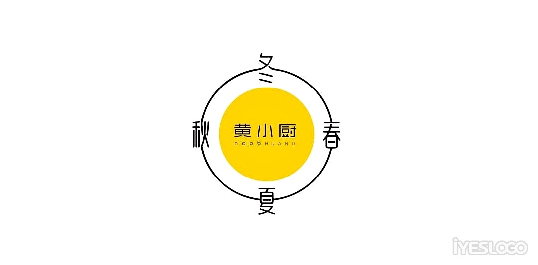黄磊的小厨品牌形象，黄小厨标志设计