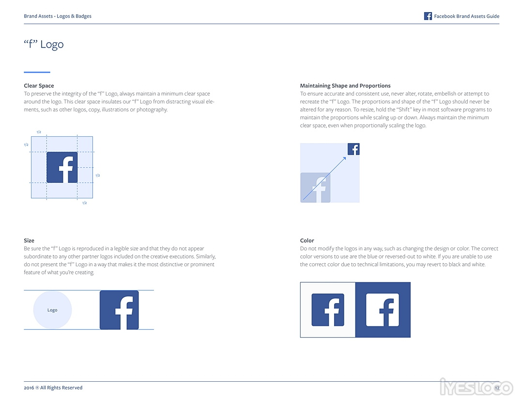 [VI手册]全球最受欢迎的社交平台facebook品牌VI手册